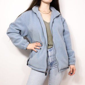 North End All Climate Wear Light Blue Zip Up Sweater